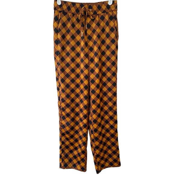 Scotch & Soda Mid Rise Plaid Satin Buffalo Plaid Trousers X-Small Fall Halloween - Picture 2 of 9